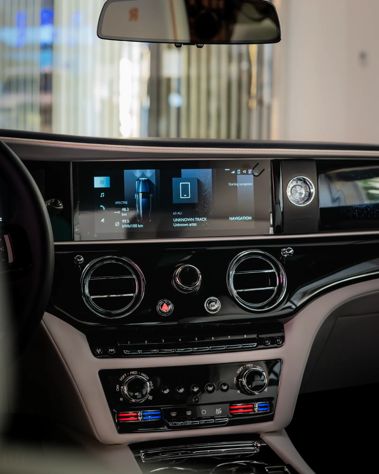 Rolls-Royce Spectre Center Console Controls - Baku Dreams